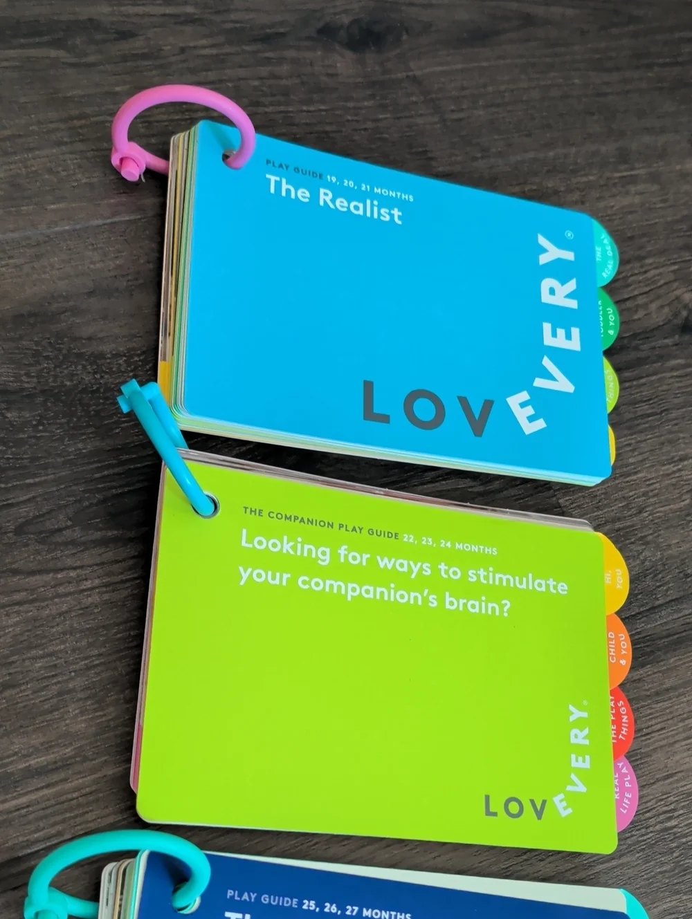 LOVEVERY Baby Book Play Guide with ring for 19 - 27 months